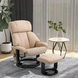This HOMCOM recliner massage chair does just that. Lean back and put your feet up on the cushioned ottoman with a max...