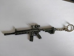M16 Keychain Rifle Machine Gun Model Metal Keyring Key Ring Chain Clip Black B.