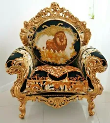 For your consideration, is a one of a kind Gianni Versace armchair. In my own opinion respectively, the pillow matches...