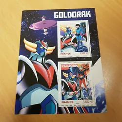 Bloc feuillet 2 timbres GOLDORAK - EDITION LIMITÉE.