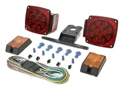 Kit includes stop, tail and turn signal lights, two amber clearance lights and wiring harness. High visibility LED...