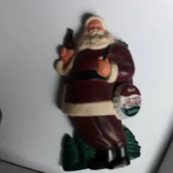 Pepsi Santa Source USA Large Magnet Soda b1. Some light wear please see pics.  Quarter for size comparison Only.
