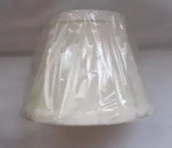Linen Textured Shade. One Mini Chandelier/Lamp Shade. Bell Shape. Cream Color.