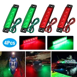 Red & Green LED Lights: This upgraded LED boat light is energy-saving and can work up to 50,000 hours. LED Quantity:...
