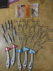 Lot of 26 stainless steel medical instruments and medical tools Surgical Cleaned Free Shipping. Various manufacturers...