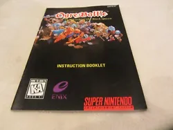 Snes - Ogre Battle Super Nintendo Manual Booklet Only -  No Game or Box - See pictures for details - cover of manuls...