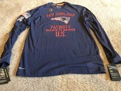Patriots Nike Salute To Service Long Sleeve Tee. Mens Medium. New W Tags Smoke free home