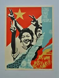 ARTIST:: SHEPARD FAIREY. LONG LIVE THE PEOPLE. ONLY if item is not as described.
