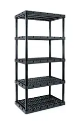 Includes 1 shelving unit. This is a heavy duty eco-friendly 5-shelf ventilated storage unit that holds up to 1000 lbs....