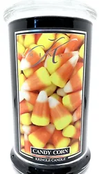 New Kringle Candle Halloween CANDY CORN Limited Edition Black Jar 2 Wick. Soy Wax - Kringle Candles are very Fragrant...