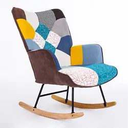 It is suitable for the living room, bedroom, nursery, porch, office. 【Super Comfortable】: This modern rocking chair...