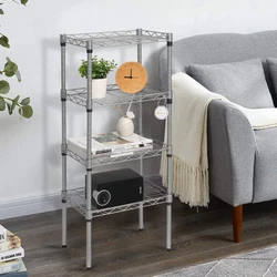 You can finally get a well-assembled rack for daily storage! It is composed of 4 shelves, top tubes, middle tubes,...