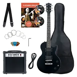 Rocktile style LP guitare électrique: finition Black Highgloss, micros pour guitare: 2 humbucker, Sélecteur pickup,...