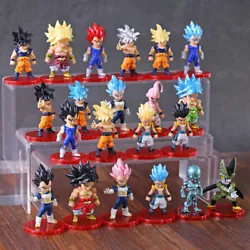 Dragon Ball Z Super Saiyan Son Goku Vetega Gotenks Collection Toys 21pcs/Set.