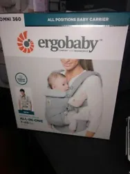 Ergobaby All Position Baby Carrier Newborn Toddler Omni 360 Pure Black bcs360blk. Open box