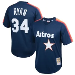 Authentic MLB Baseball Jersey. Stitched on front team customization and stitched on RYAN and 34 on the back.