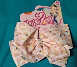 NWT JOJO SIWA HAIRBOW FULL SIZE RAINBOWS BLING.