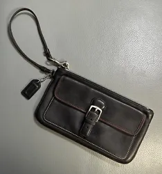 COACH Wristlet Leather Black. Used condition