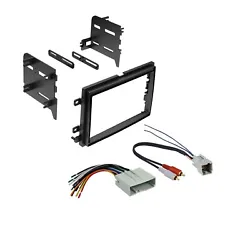 Double DIN dash installation kit. Showing a gapless fit between the dash and the kit. Designed to match factory dash...