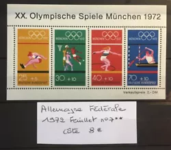 Timbres ALLEMAGNE FEDERALE Feuillet n° 7 NEUF ** MNH.