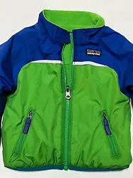 Patagonia Baby Jacket 6-12 Month Fleece/Poly Reversible Green Blue. Very Good condition. Freshly laundered. Please...