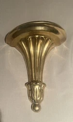 Vintage Solid Brass wall shelf sconce 9