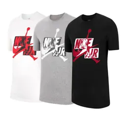 Nike Jordan T-Shirt Jumpman Air HBR Classic Athletic Gym Short Sleeve T-Shirt, Black, S.