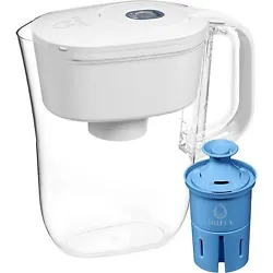•Brita Denali water pitcher is made without BPA, easy to fill, and can hold 6 cups of water, enough to fill 2...