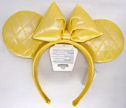 Yellow quilted ears and headband. Soft padded Minnie Mouse ears. Disney Parks. Ears Headband. Yellow Quilted. Ears:...