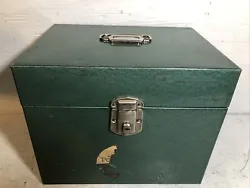 Vintage Antique Green Hamilton Metal Products Porta File Metal File Storage Box 1950’s. Latch operates properly....