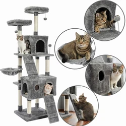 [ALL IN ONE CAT TREE] - Most cats love a good cat tree! Ample room and reasonable layout ensure your cat a comfortable...