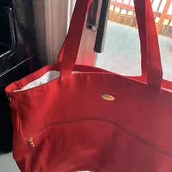 Nwt Christian Dior gift tote perfume bag red with flaws.