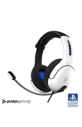 PDP LVL50 Wired Headset with Noise Cancelling Microphone: White - PS5 PS4 PC.