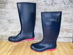 Kamik Olivia Tall Winter Rain Boots Navy Pink. All shoes pictured are already cleaned to the best of my ability!