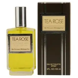 Top Notes: Roses, Tea Leaves. Middle Notes: Bergamot, Oranges, Lilies, Tuberose. Bottom Notes: Musk, Sandal. Tea Rose...