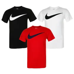 Nike Mens Short Sleeve Swoosh Graphic Active T-Shirt Black M.