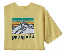 Patagonia Mens - Line Logo Ridge Pocket Responsibili-Tee T-Shirt Isla YellowSize XL Short SleeveRetired ColorFrom a...