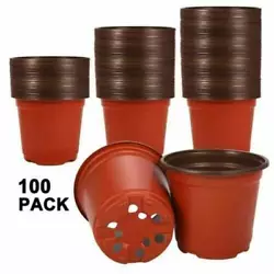 Perfect for starting planting seed, seedling, cuttings and more. 10/100 Pcs Plastic Plant Flower Pots. Made of soft...
