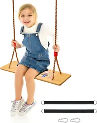 Wooden swing made of oak, natural non-toxic, strong and durable, is a wooden swing for children and adults. ★The...