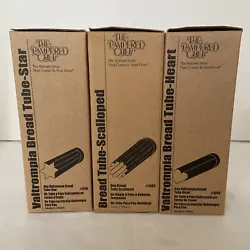 Lot of (3) The Pampered Chef Bread Tube Tubes Heart 1560, Star 1570, Flower 1550, *NEW / OTHER* **READ DESCRIPTION**The...
