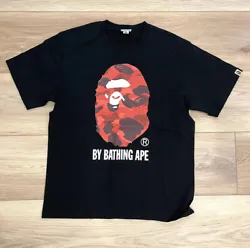 A Bathing Ape BAPE cam black red T-Shirt | Men’s Size Large Brand new in perfect condition. 30 day return policy....