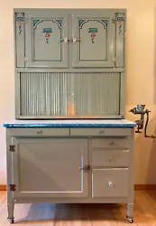 Hoosier “Beauty” Kitchen Cabinet No. 2946, circa 1920s. Color: “Grey En. D59,”also advertised as “Hoosier...