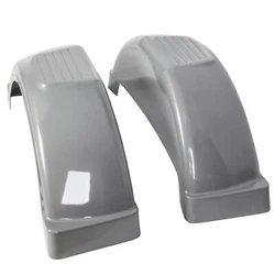 Set of Two Plastic Fenders. High density polyethylene (HDPE) fenders. Built-in fender skirt. Top step: 7.7