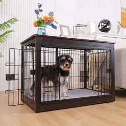 Our Wooden and Wire Dog Crate is not just a crate, but also doubles as a stylish end table. Its elegant design and...