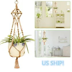 Made of high quality hemp rope, firm and durable. Fit for a variety of flower pot shapes and sizes, easy to hang....