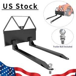 These heavy-duty pallet forks feature a universal skid steer style quick tach, so you can easily attach it to your...