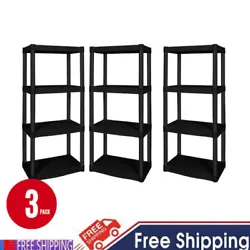 This shelving unit is easy to maintain and is built for years of use. Made of durable black Polypropylene plastic....