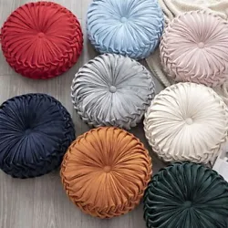 Shape: Pumpkin. Polyester (PP Cotton) Filling and Velvet fabric cover makes this round cushion soft and gives it an...