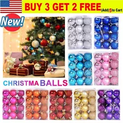 24Pcs(30mm) Xmas Tree Decoration Balls. Designed in 3 types: Shiny, Matte, Glitter. Perfect to decorate a whole tree....