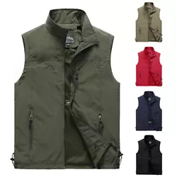 Color: black,navy blue,army green,khaki,red,dark grey. Sleeve length:sleeveless. Cold gentle machine wash. Wash before...